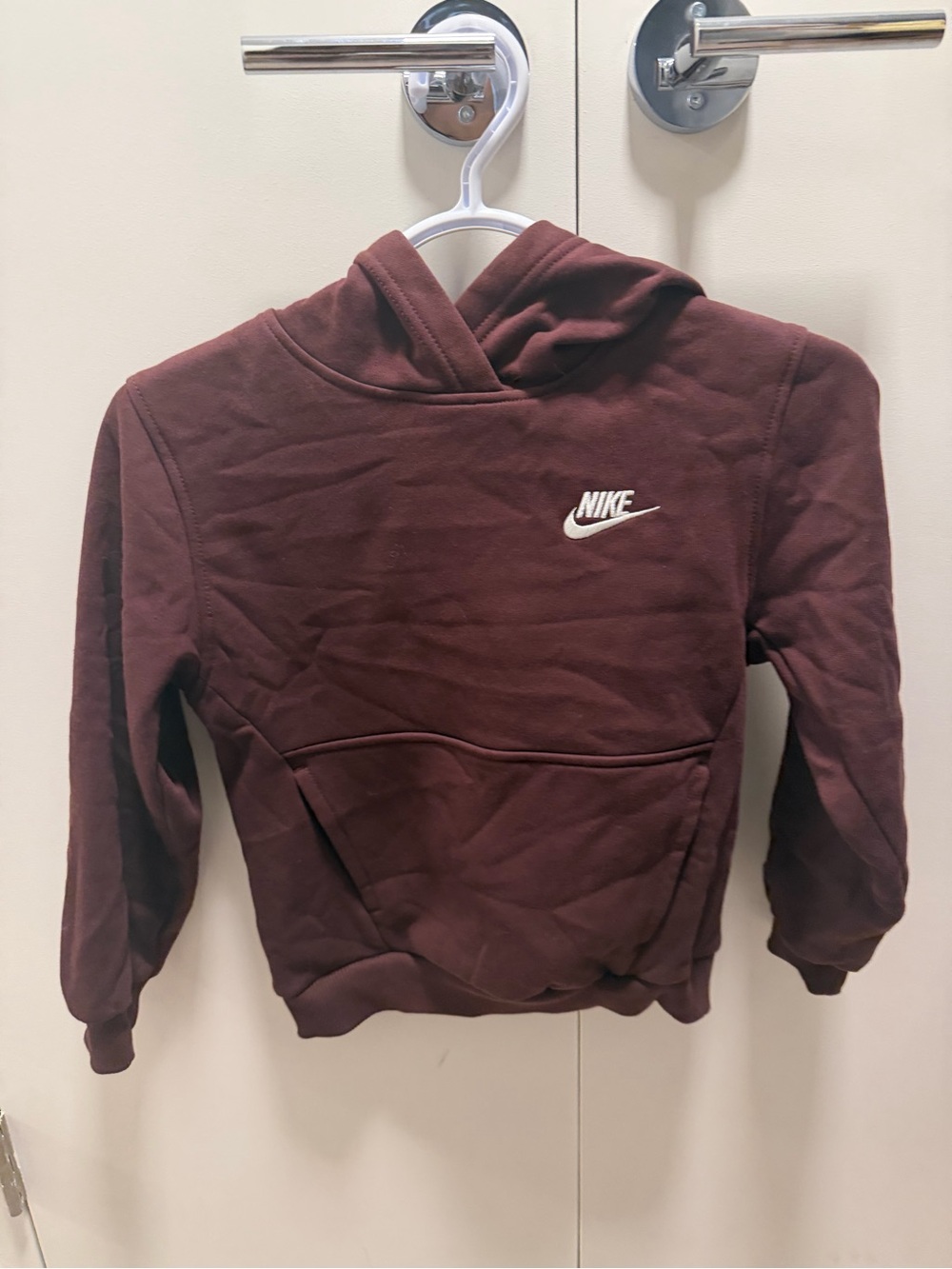 Nike Kids Pullover Hoodie – Brown – Size Small – Fleece Lined